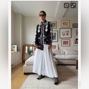 Aflalo Lenara White Maxi Skirt